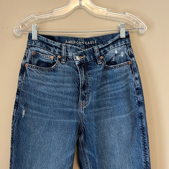 American Eagle Outfitters Curvy 90s Straight Women's Blue Jeans size 4 - Picture 2 of 7